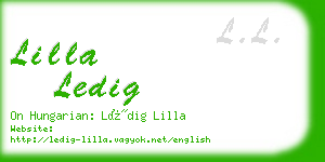 lilla ledig business card